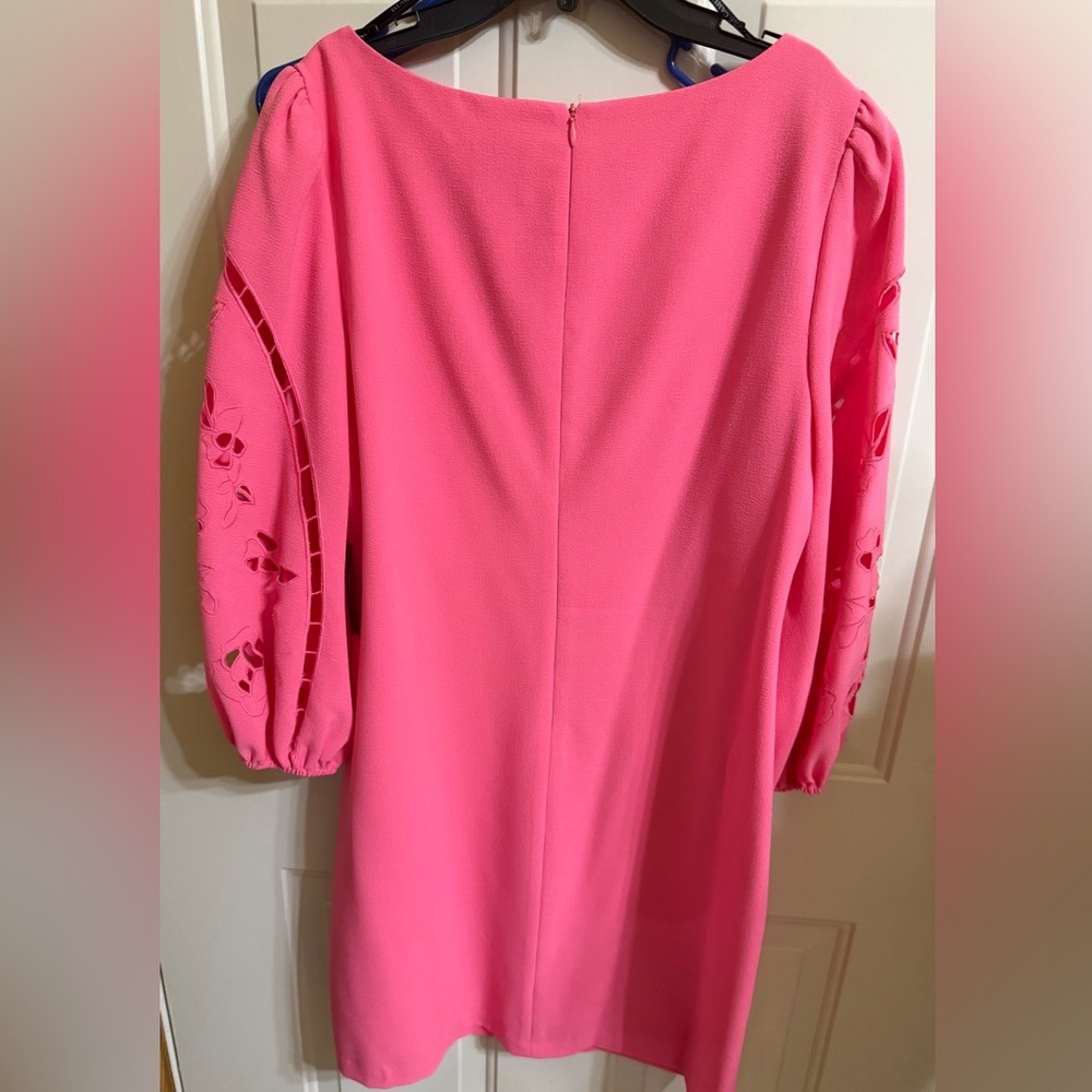 Vince Camuto Vibrant Pink Long Sleeve Dress - Picture 2 of 9